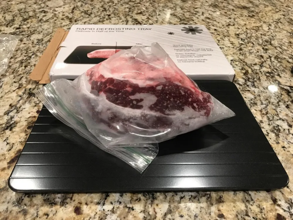 Meijuner Fast Defrosting Tray Thaw Frozen Food Meat Fruit Quick Defrosting Plate Board Defrost Kitchen Gadget Tool Meijuner Fast Defrosting Tray Thaw Frozen Food Meat Fruit Quick Defrosting Plate Board Defrost Kitchen Gadget Tool
