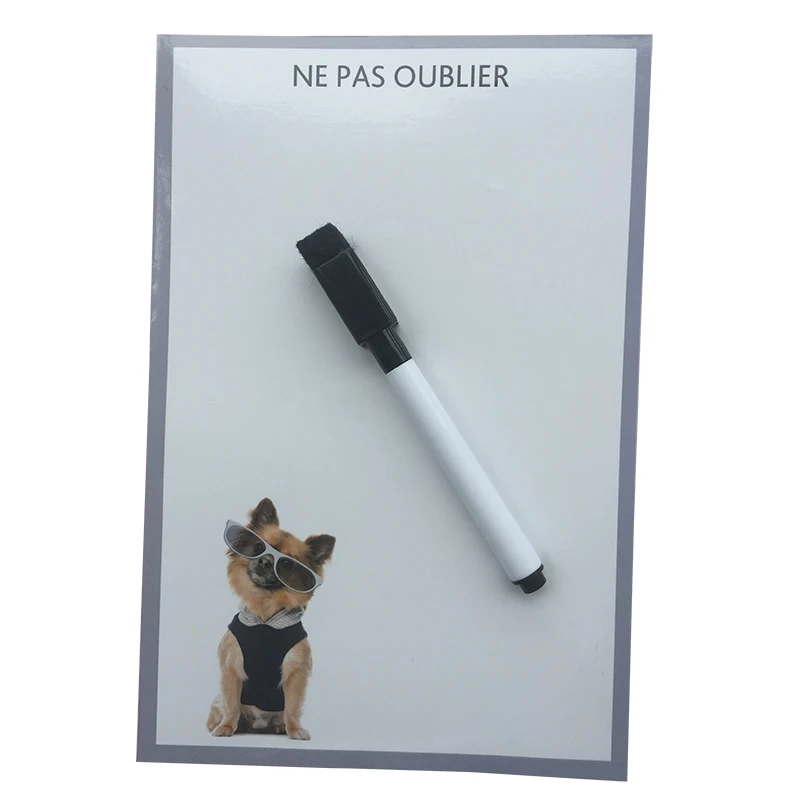 Cool dog printed Dry Erase Гибкая магнитная доска/доска для сообщений/блокнот/Dialog Box магниты на холодильник - Цвет: NO1