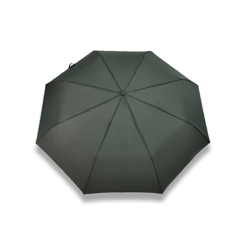 Полностью автоматический маленький Зонт от дождя Женский 3 складной зонт для деловых мужчин ветрозащитный качественный зонт для женщин с защитой от ультрафиолета - Цвет: Green