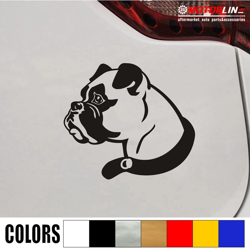 Boxer Dog Puppy Head Decal Sticker Car Vinyl pick size color no bkgrd