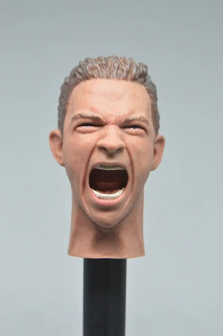 

1/6 Male Head Sculpt with Expression for 12'' Figure HOT TOYS FP-A-005