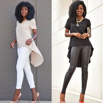 

2019 Sexy Women Maxi T-shirt Tail Fashion Summer Loose Short Sleeve Ladies Casual Hot Sale Beige Black Tee Top Plus Size S-5XL