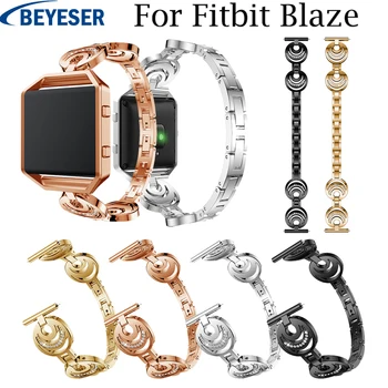 

Wrist strap for Fitbit Blaze Metal stainless steel Rhinestone replacement bracelet watchbelt for fitbit blaze watch band strap