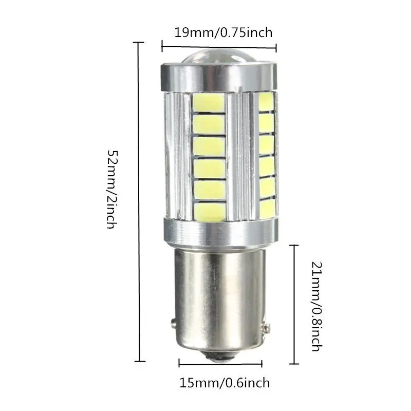 1 шт. автомобильные светодиодсветодиодный лампы 1156 P21W BA15S 33 SMD 5630 5730 стоп сигнал