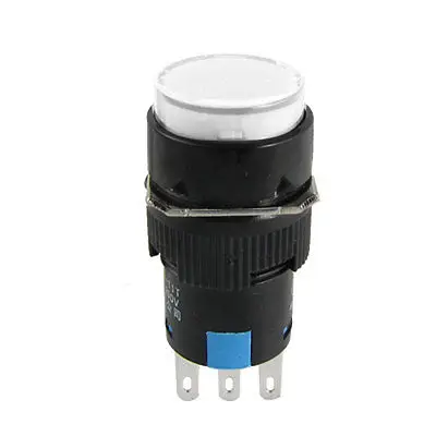 

Self-locking Control White Cap Black Push Switch Button