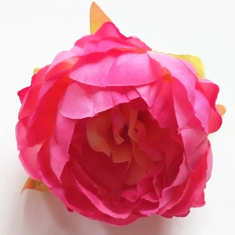 50 Pieces 9cm Peony Flower Head Silk Flores Artificial Flowers For Wedding Decoration DIY Decorative Wreath Flower Wall Arches