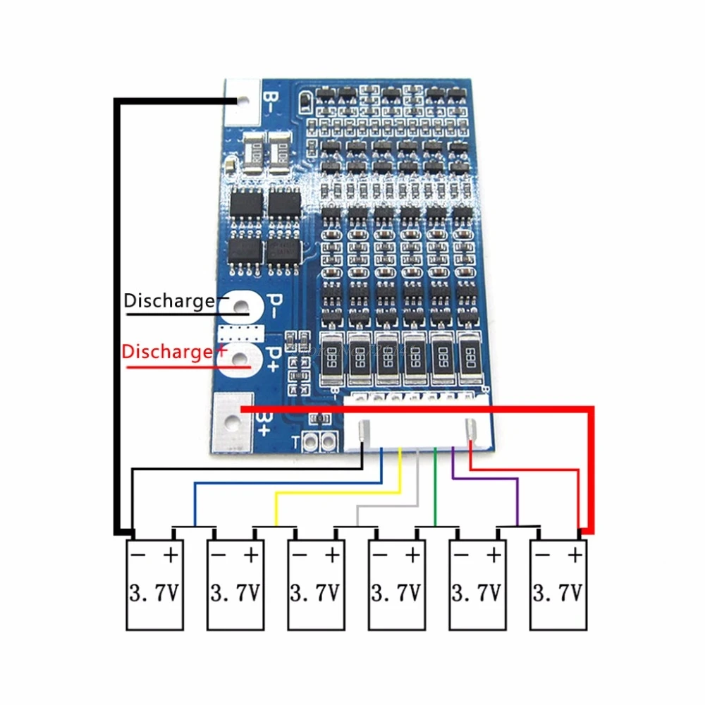 6S 22 2 V li ion 18650 литиевый аккумулятор BMS Защитная плата зарядного устройства с