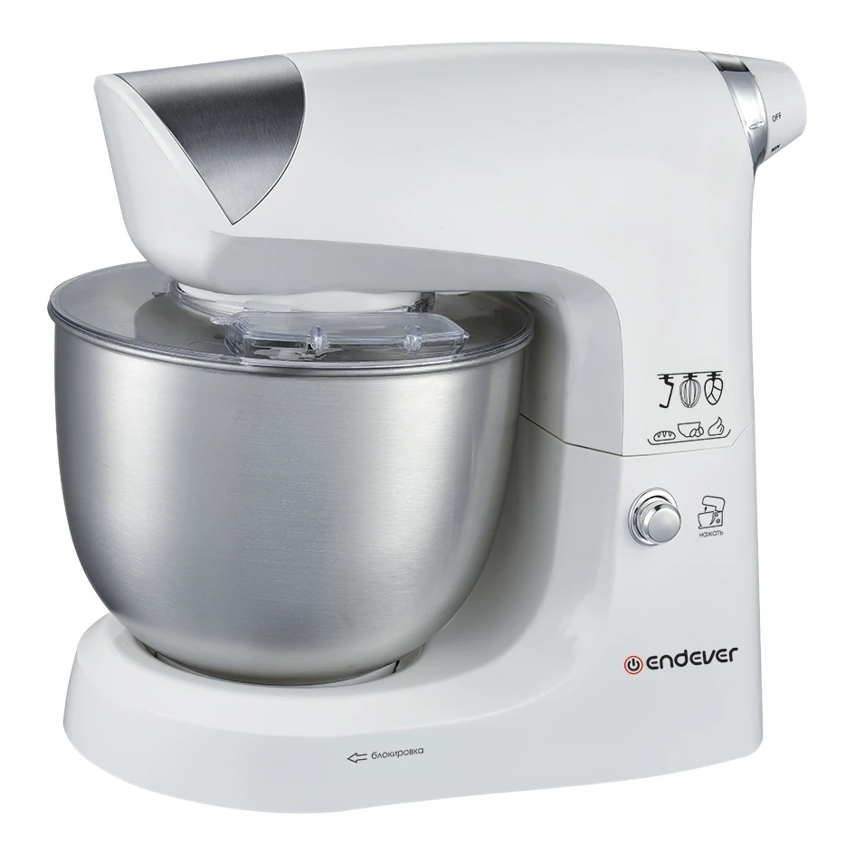 Миксер Endever Sigma 24 (Мощность 800 Вт, объем чаши 5 л, 6 скоростей, 3 насадки)