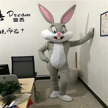 

2020 cosplay costumes Professional Easter Bunny Mascot costume Bugs Rabbit Hare Easter Adult Mascot Dress