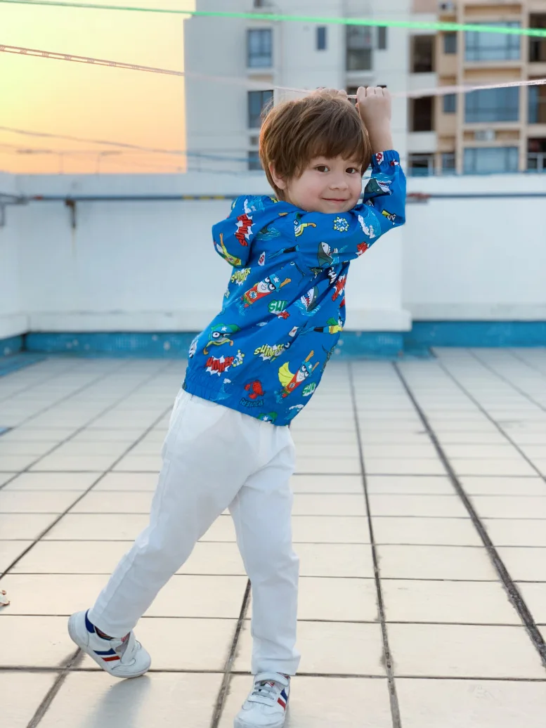 

summer boys outwear jacket thin outwear cartoon pattern printed cute handsome boys jackets