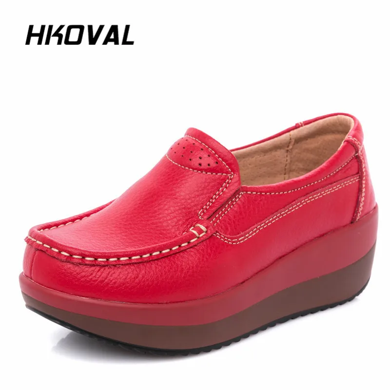 

HKOVAL Women Shoes Sneaker Ballet Cow Suede Leather Flat Platform Woman Shoes Female Women's Loafers Moccasins Shoe