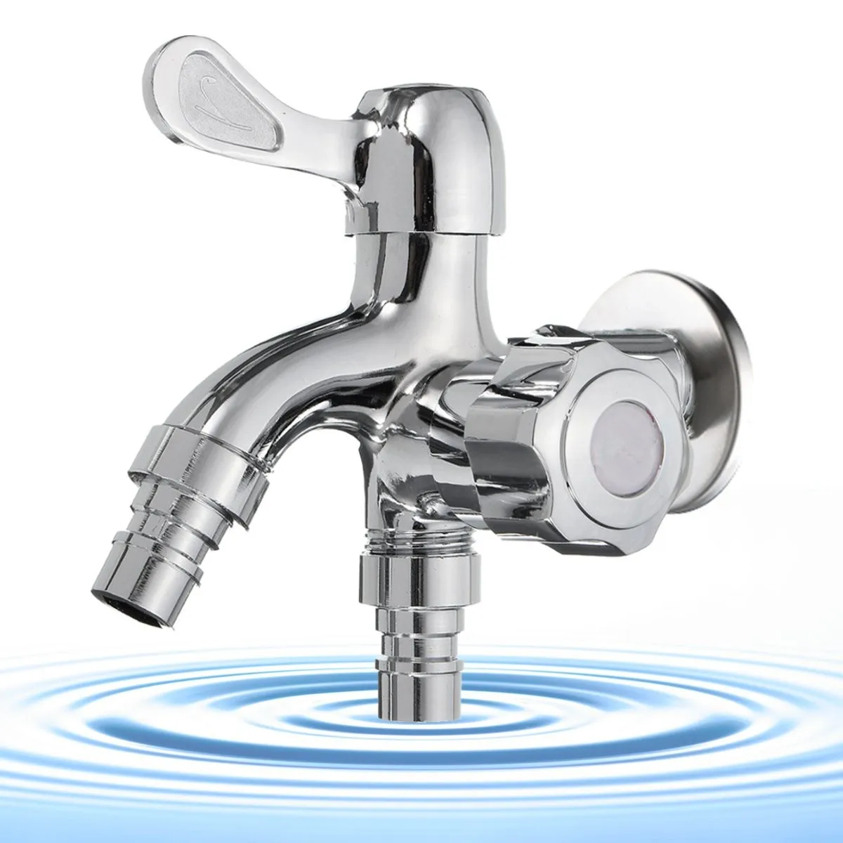 

Multifunction Bathroom Wall Mount Faucet Zinc alloy Dual Spout Sink Mixer Tap Washing Machine Faucets