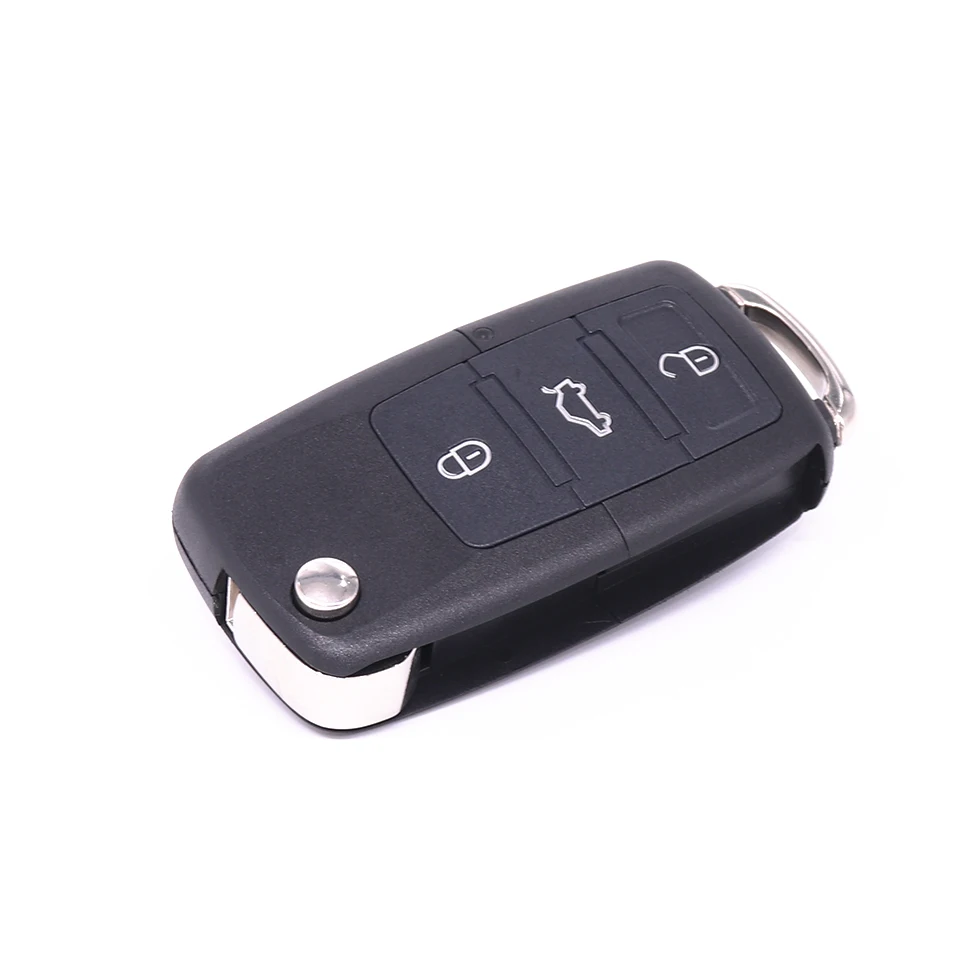 3 кнопки Складной Дистанционный флип-ключ чехол для Passat Polo Golf Touran Bora Ibiza Leon Octavia Fabia Автомобильный ключ без лезвия