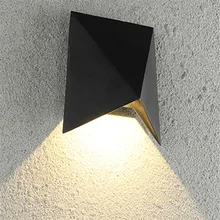 Thrisdar 6W Outdoor Waterproof LED Wall Lamps Aluminum Polygon Courtyard Garden Porch Corridor Hotel Balcony Wall Lights thrisdar 18w nordic outdoor led wall lamps waterproof ip65 garden corridor porch lights aluminum villa balcony stairs wall light