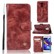 20PCS Retro Business Cases Wallet For Huawei Honor 6C Pro Case Retro Flip Book Leather Cover