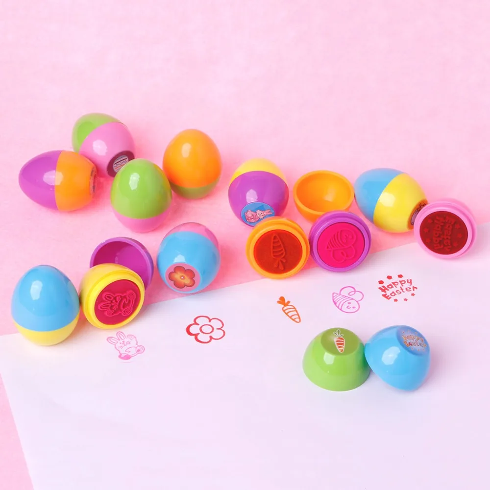 12Pcs Easter Egg Stampers Hunt Game Party Kids Toy Drawing Scrapbook Paper Craft Learning Art Educational Toys Gifts | Игрушки и хобби