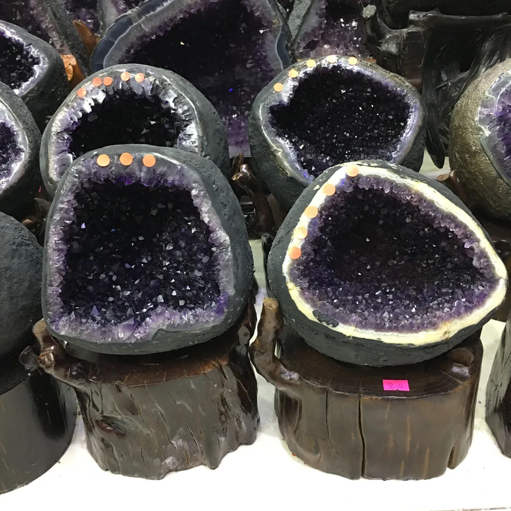 Rare mine cave natural quartz energy amethyst geode cave for home decoration