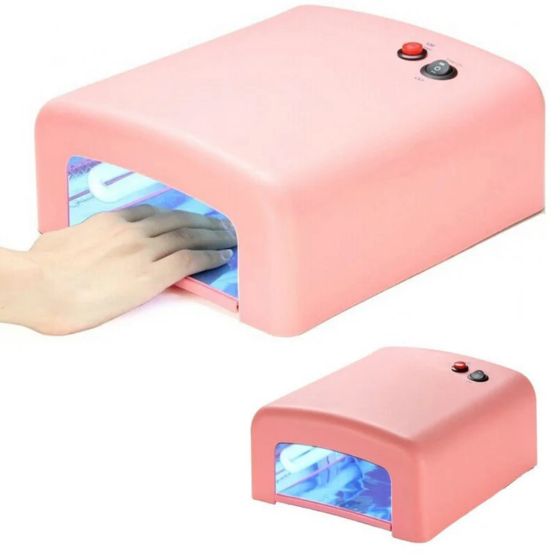 Pink 36w Led Uv Light Therapy Lamp 120s Timing Led Lights Nail Lamp
