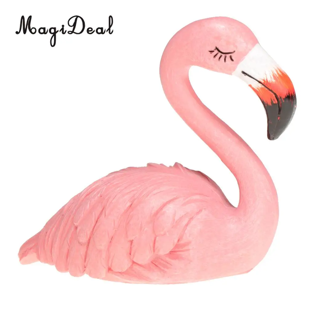 Chic Flamingo Ormament Figurines Sculpture Wedding Decor Home Decoration 8 Styles 8-15cm, Pink