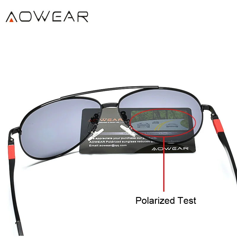 AOWEAR мужские s Pilot, поляризационные мужские классические солнцезащитные очки Брендовые очки для вождения, солнцезащитные очки, солнцезащитные очки, мужские солнцезащитные очки Homme Gafas