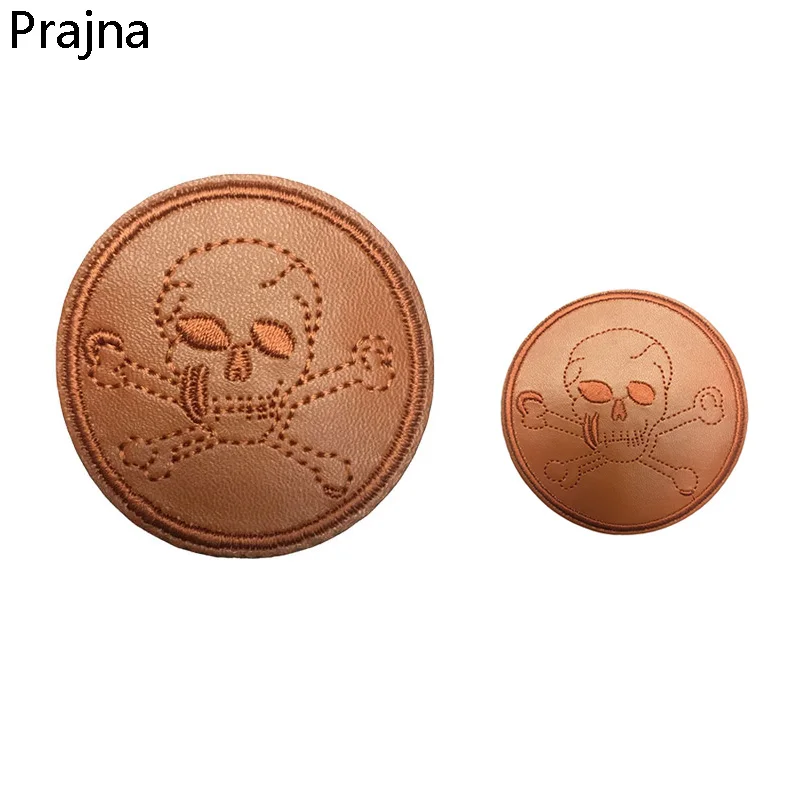 

Prajna Daft Punk Patch Rock Leather Skull Patch Biker Iron On Embroidered Patches For Clothing Badges Jacket Stripe On Clothes