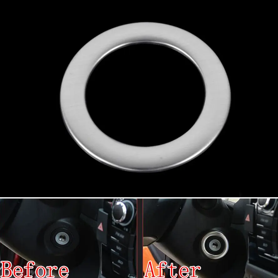 

1Pc Car Styling Stainless Ignition Keyhole Keyring Switch Key Ring Lock Cover Decoration Trim Fits For Toyota Corolla 2013-2015