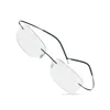 B Titanium Rimless Reading Glasses Photochromic Gray Sunglasses Men's Women Outdoor Hyperopia Eyewear 1.0 1.25 1.5 1.75 Lenses 3
