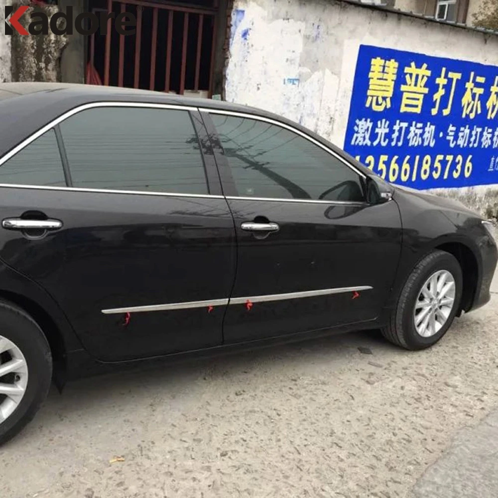 Для Toyota Camry 2015 2016 ABS Хромированная Боковая дверь обшивка кузова порога не подходит