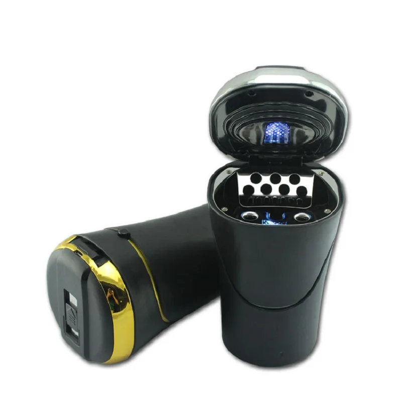 CHIZIYO Luxury Portable LED Light Car Ashtray Cigarette Lighter