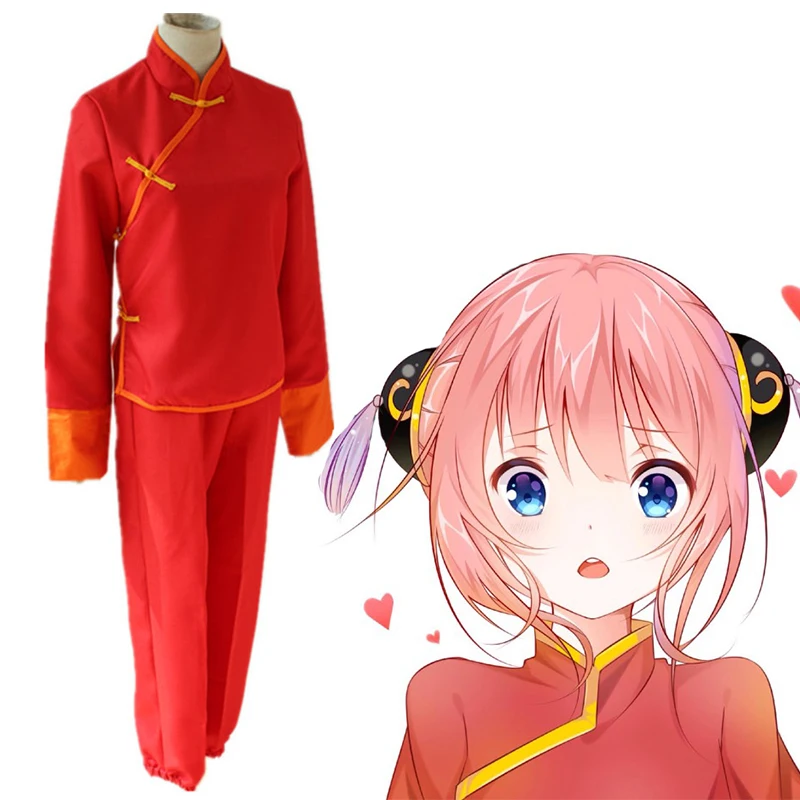 

Anime Gintama Cosplay Costumes Kagura Cosplay Costume Uniform Halloween Carnival Party Silver Soul Women Cosplay Costume
