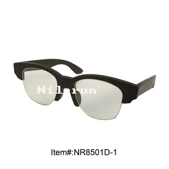

Ebony wood half frame optical eyewear glasses