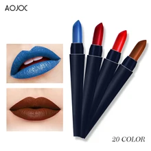 20 цветов, Гладкий макияж, матовая супер сексуальная стойкая губная помада Aojoc, косметика, бархатный матовый блеск для губ, водостойкий batom