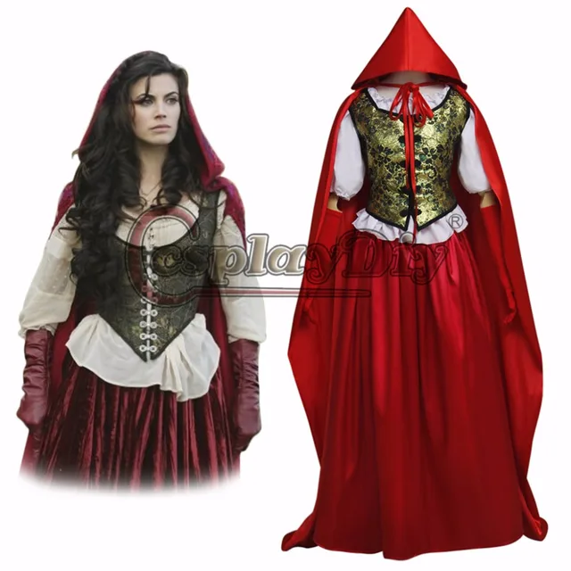 cosplaydiy once upon a time rubys little red riding hood cloak cosplay costume halloween costumes for