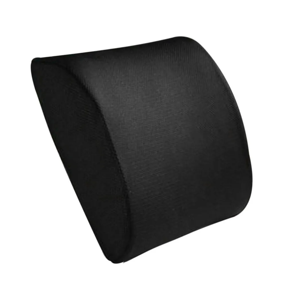 

New Comfortable Memory Foam Waist Slow Rebound Lumbar Cushion Office Relieve Pressure Car Waist Cushion Black