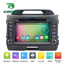Quad Core 1024*600 Android 5.1 Car DVD GPS Navigation Player Car Stereo for Kia SPORTAGE 2010-2013 Radio 3G WIFI Bluetooth