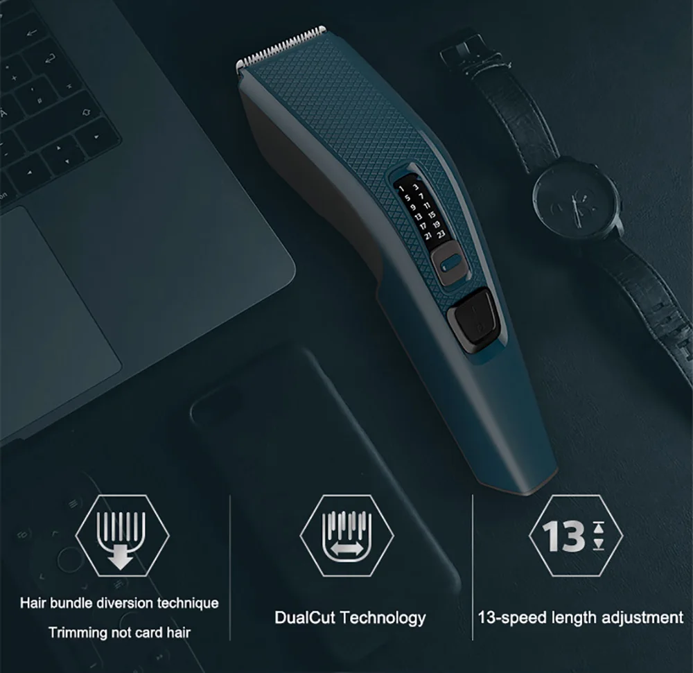 Philips Hairclipper series 3000 машинка для стрижки волос с лезвиями из нержавеющей стали, 13 настроек длины, проводное использование HC3505/15