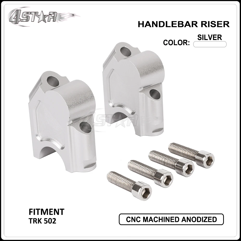 Мотоцикл Серебряный ЧПУ Алюминий руль расширение стояк крепление поднимаясь зажим Чехол Для Бенелли ТРК 502 TRK502