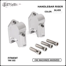 Мотоцикл Серебряный ЧПУ Алюминий руль расширение стояк крепление поднимаясь зажим Чехол Для Бенелли ТРК 502 TRK502