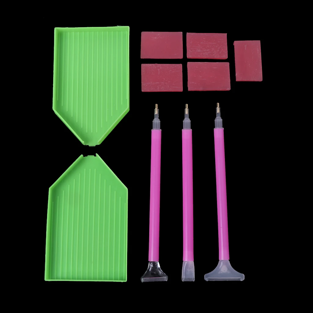 10Pcs Diamond Painting Cross Stitch Tool Kit Sticky Pen Glue Tray For