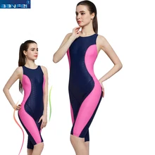 BaNFeI, профессиональный Althletic купальник, женский,, сдельный купальник, купальник для плавания, для бассейна, тренировочный костюм, для девушек, плавки до колена