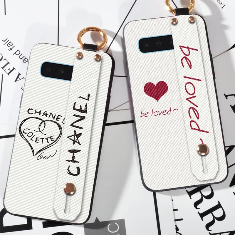 

Wrist Strap Hand Band Case For Samsung Galaxy S10 Lite S10E Lattice Love Finger Ring Cover Case For Samsung S10 Plus Stand Coque
