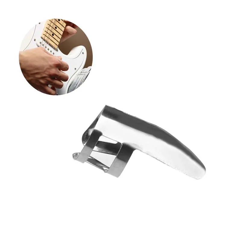 Guitar Accessories 6 Pcs Stainless Steel Metal Finger Pick Plectrums