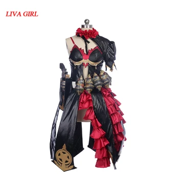 

2018 Fashion SINoALICE Cosplay Dead Alice Cinderella Cosplay Costume With Socks & Gloves Halloween Christmas For Women Dress