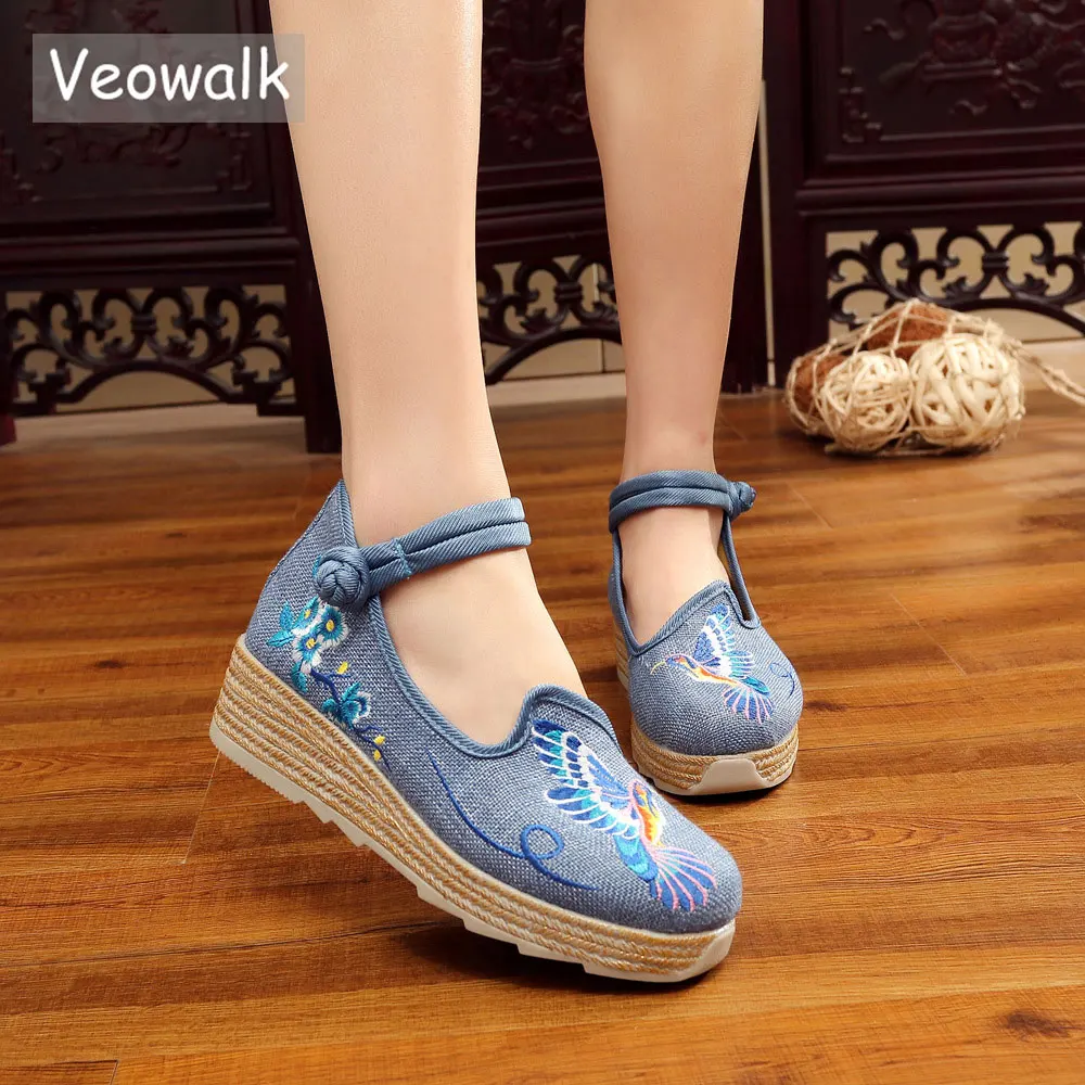 chaussures compensées bleues