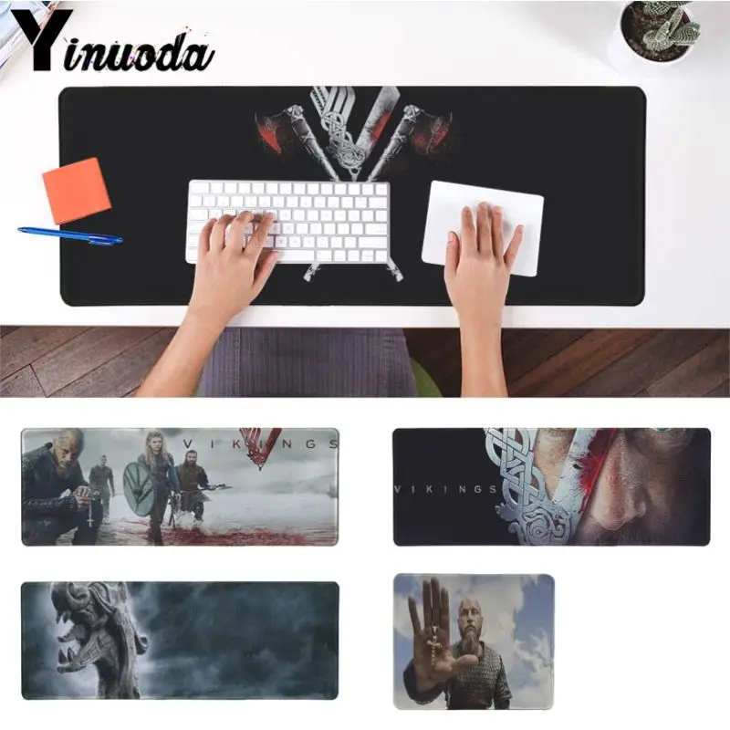 

Yinuoda Vikings Gamer Speed Mice Retail Small Rubber Mousepad Size for 30x90cm and 40x90cm Gaming Mousepads