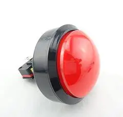 2 шт. 60 мм круглый с подсветкой аркадная Кнопка Светодиодный кнопки с микропереключателем для монет игровой автомат - Цвет: Red