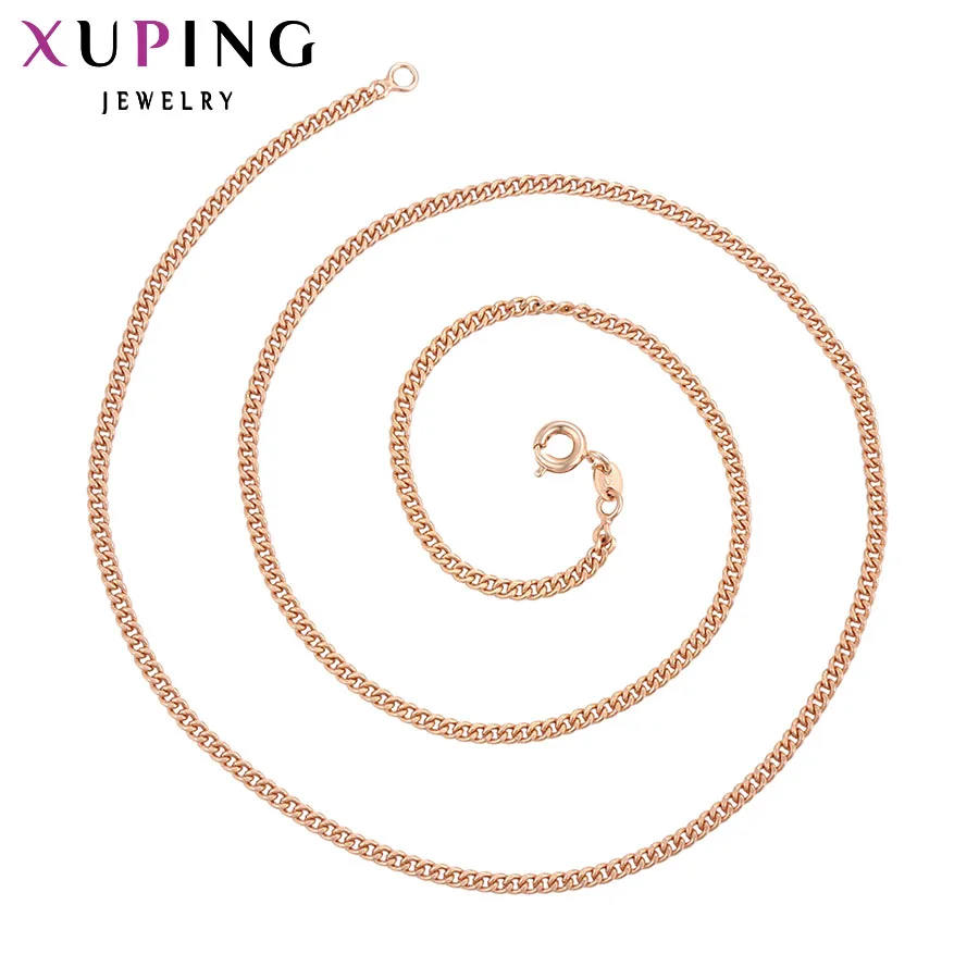 

Xuping Fashion Simple Style Necklace Rose Gold Color With Environmental Copper For Women Thanksgiving Gift S91.7-44686