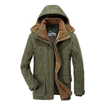 Известный бренд, Мужская Флисовая Куртка, Толстое Зимнее пальто с капюшоном, однотонная Повседневная куртка для мужчин; chaquetas de hombre; veste homme - Цвет: Army Green