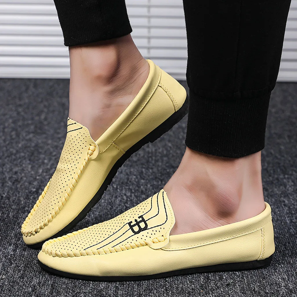 

JAYCOSIN Men's Dress Shoes Fashion Men's Summer Breathable Retro Lazy Shoes Casual Peas Shoes Sewing Oxford Formal Shoes MAY3