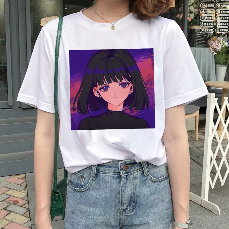 Kawaii Сейлор Мун футболка Женская Harajuku Ullzang мультяшная футболка 90s Милая футболка с принтом гранж корейский стиль футболки женские - Цвет: 4290